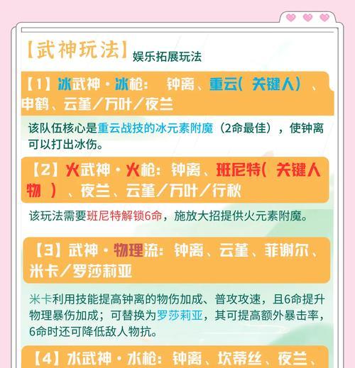 原神钟离养成攻略（钟离养成攻略详解，助你成为火元素玩家！）