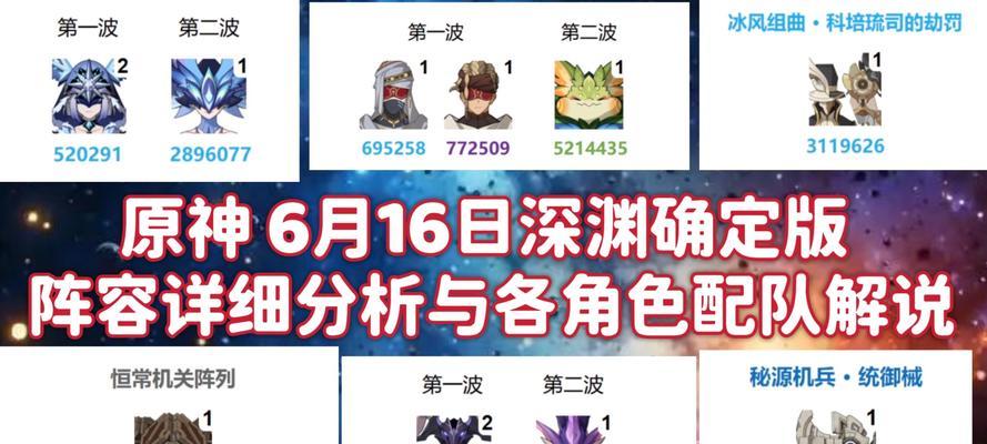 原神3.2深渊攻略平民秘籍（以小投资、大收益为目标，打造最强平民阵容！）